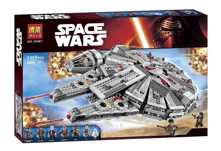 Конструктор Bela 10467 (аналог LEGO Star Wars 75105) Сокол Тысячелетия (Millennium Falcon) 1355 д, фото 1
