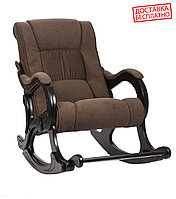 Кресло-качалка с подножкой модель 77 каркас Венге экокожа Дунди-112 VERONA BROWN - ТКАНЬ ВЕРОНА / ВЕЛЮР