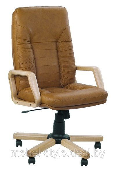 Кресло ТАНГО Extra для дома и офиса, TANGO дерево в коже ECO - фото 1 - id-p1874383