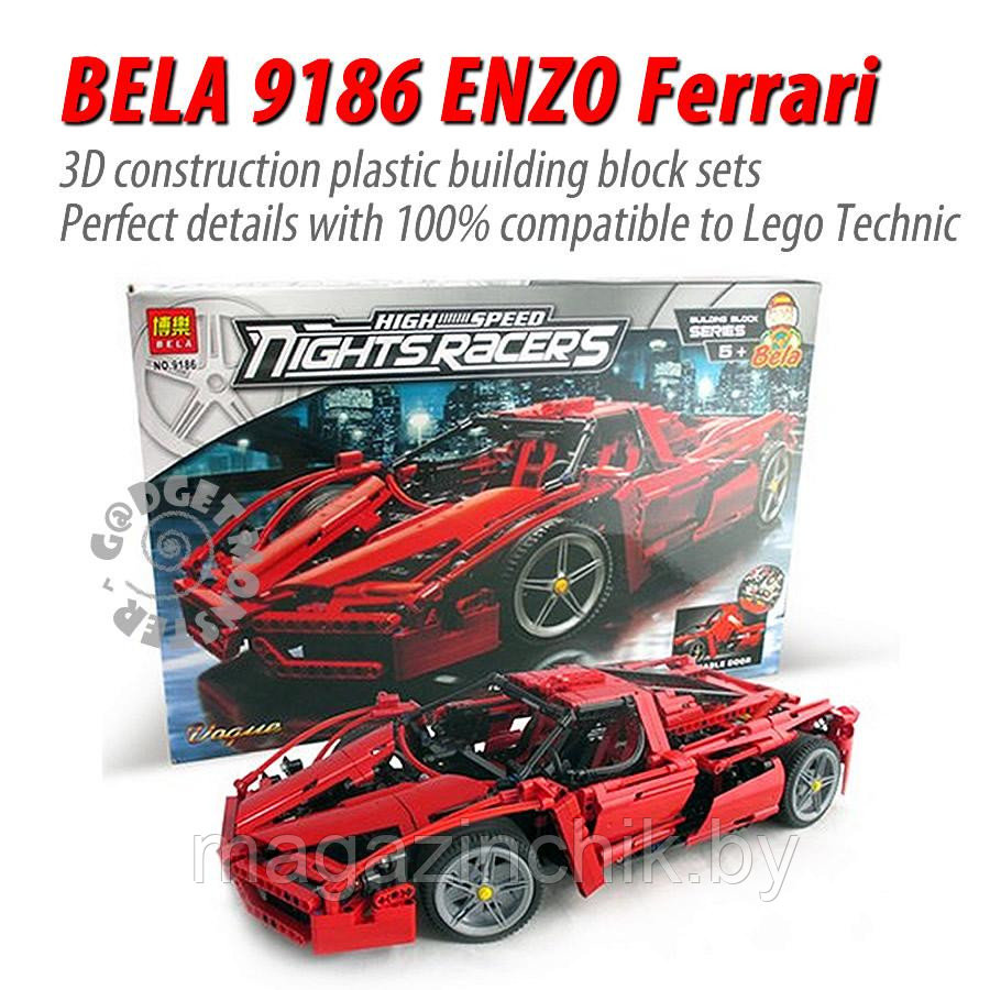 Конструктор Bela 9186 Феррари Enzo Ferrari 1:10, 1359 дет. аналог Лего Техник (LEGO Technic 8653) - фото 2 - id-p52906277
