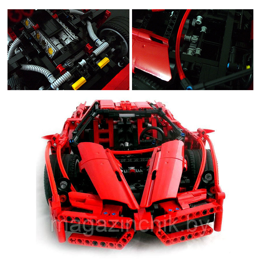 Конструктор Bela 9186 Феррари Enzo Ferrari 1:10, 1359 дет. аналог Лего Техник (LEGO Technic 8653) - фото 5 - id-p52906277