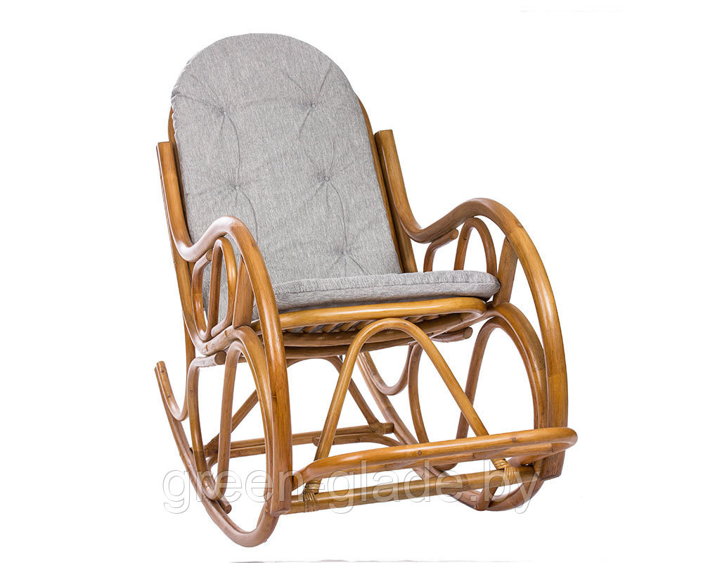 Кресло-качалка из ротанга Classic с подушкой - фото 3 - id-p52907256