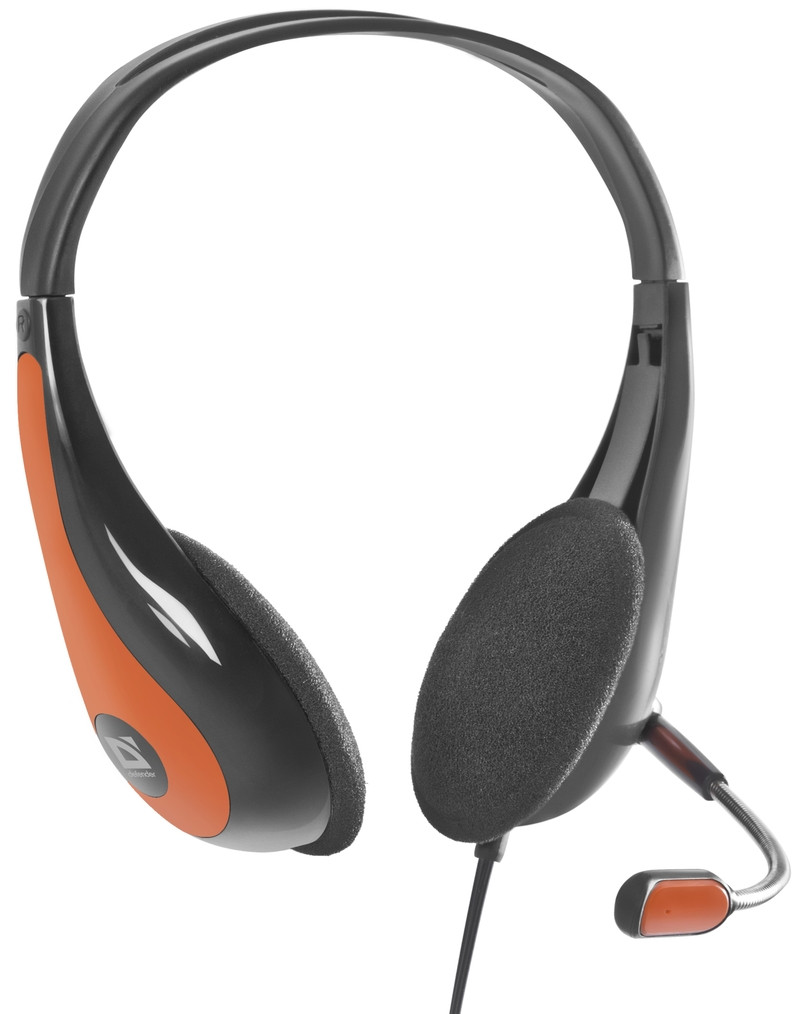 Компьютерная гарнитура Defender Esprit HN-836 черный+оранжевый, кабель 2 м