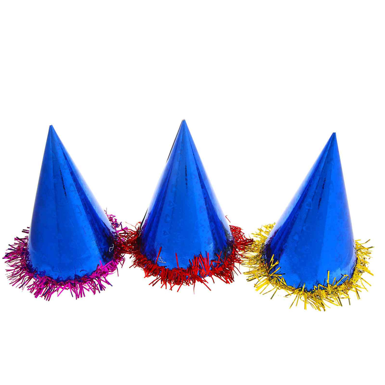 Колпак карнавальный синий с мишурой - фото 1 - id-p52978853
