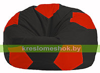 Кресло мешок Мяч чёрный - красный М1.1-367