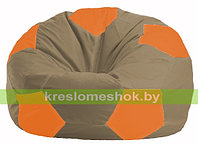 Кресло мешок Мяч бежевый - оранжевый М1.1-90
