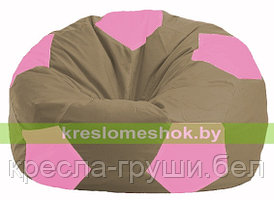 Кресло мешок Мяч бежевый - розовый М1.1-89