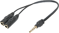 Переходник для подключения микрофона и наушников в 1 разъем - Defender Headset Jack, 0.15м