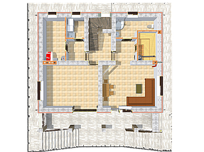 Планировка цокольного этажа двухэтажного дома