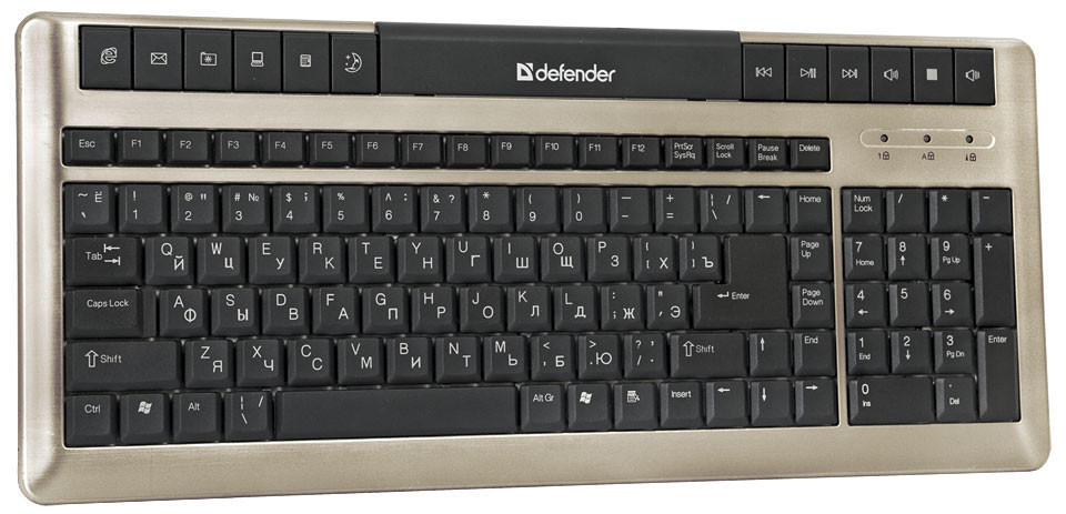 Проводная слим-клавиатура Defender Inox 900