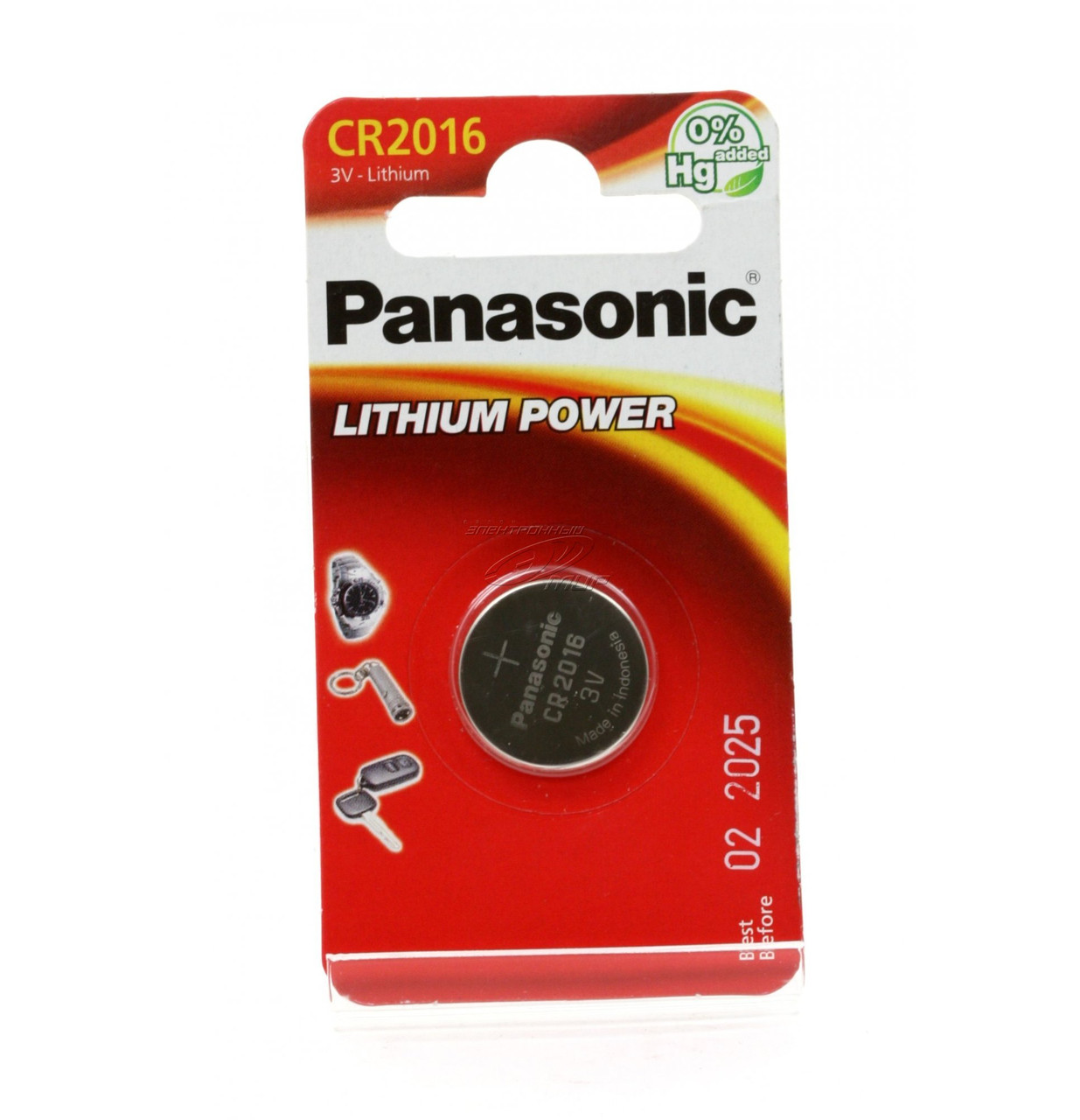 Дисковая литиевая батарейка Panasonic CR 2016