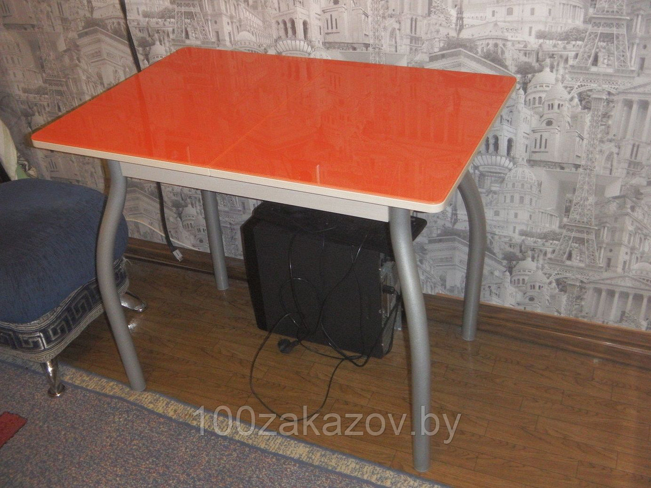Стол кухонный раскладной М35 "Алиот" стеклянный 900*600*750 - фото 7 - id-p22648005