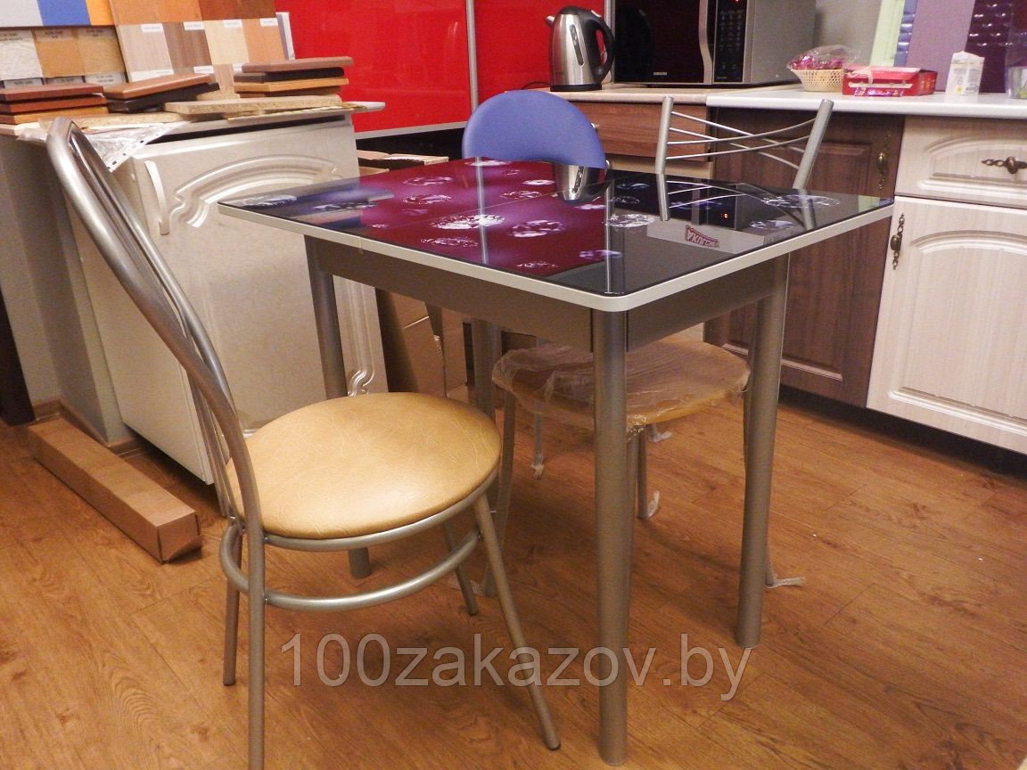 Стол кухонный раскладной М35 "Алиот" с фотопечатью 900*600*750 - фото 4 - id-p53145088