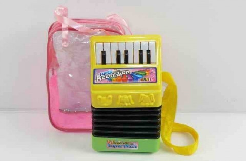 Музыкальная игрушка аккордеон Super Music на батарейках в сумке - фото 1 - id-p53184478
