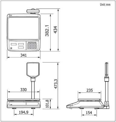 Весы торговые CAS PR LCD-06 - фото 3 - id-p53213665