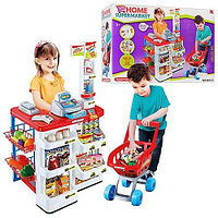 Набор для игры в магазин Супермаркет 668-01 с тележкой,продуктами,сканером со световыми и звуковыми эффектами