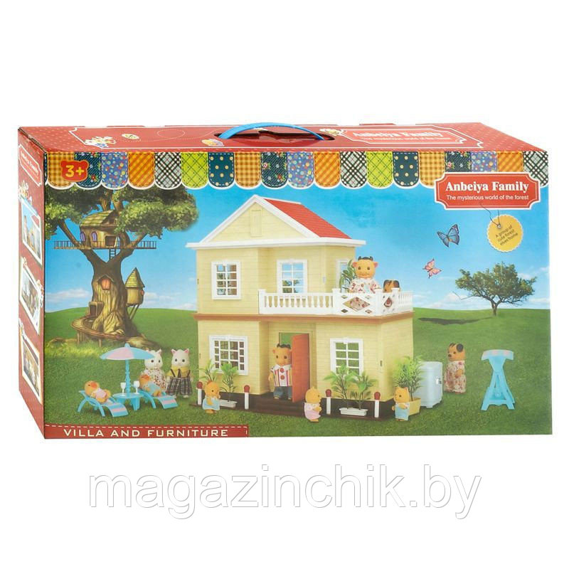 Игровой домик 1514 для зверюшек Happy Family аналог Sylvanian Families Сильваниан