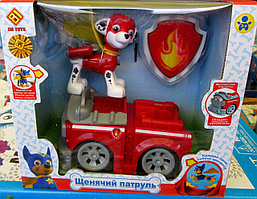 Щенячий патруль Paw patrol маршал+значок+пожар. машинка