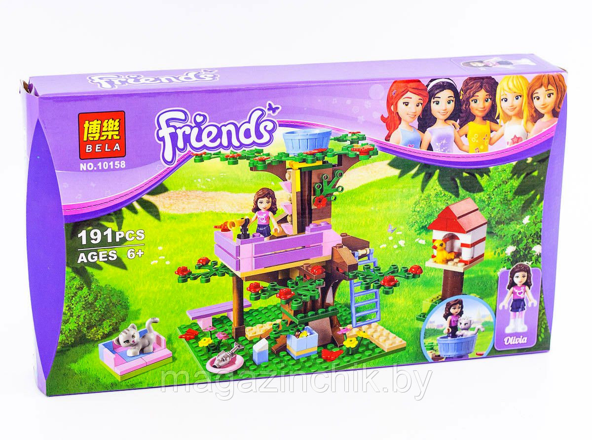 Конструктор 10158 Bela Friends Оливия и домик на дереве, 191 дет. аналог Лего (LEGO) Френдс 3065