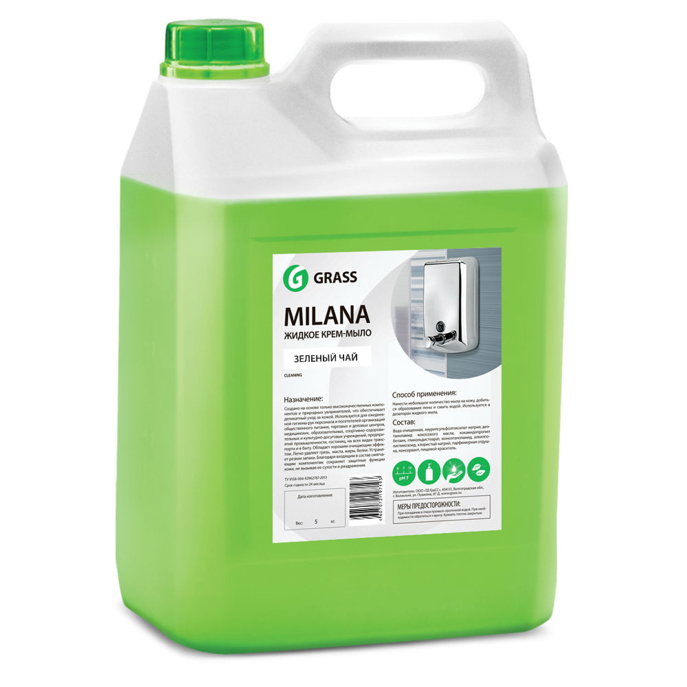 Мыло жидкое Milana зеленый чай, 5 кг