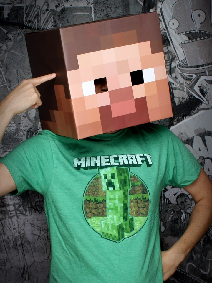 Маска Стива из игры Майнкрафт (Minecraft) - фото 7 - id-p35036878