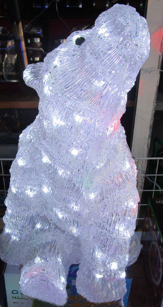 Светодиодная 3D LED Фигура "Белый медведь" 130 см