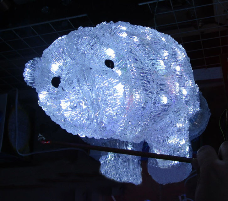 Светодиодная 3D LED Фигура "Белый медведь" 130 см - фото 3 - id-p53413793