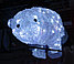 Светодиодная 3D LED Фигура "Белый мишка в красной шапке" 50 см, фото 5
