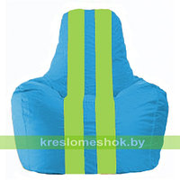 Кресло мешок Спортинг голубой - салатовый С1.1-276