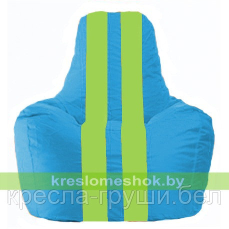 Кресло мешок Спортинг голубой - салатовый С1.1-276, фото 2