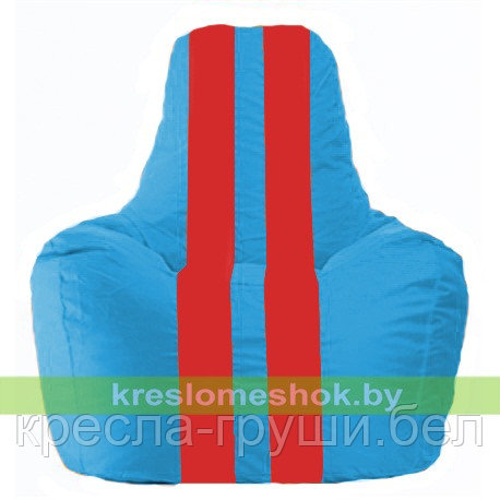 Кресло мешок Спортинг голубой - красный С1.1-279, фото 2