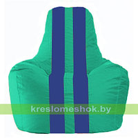 Кресло мешок Спортинг бирюзовый - синий С1.1-291