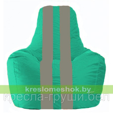 Кресло мешок Спортинг бирюзовый - серый С1.1-292, фото 2