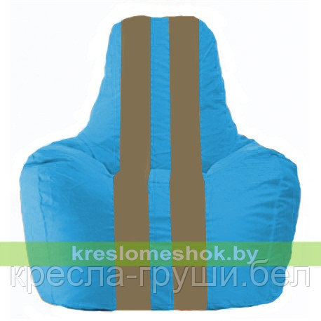 Кресло мешок Спортинг голубой - бежевый С1.1-271