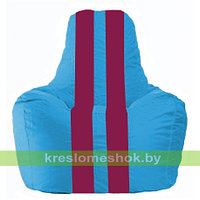Кресло мешок Спортинг голубой - лиловый С1.1-268