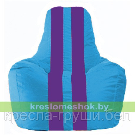 Кресло мешок Спортинг голубой - фиолетовый С1.1-269