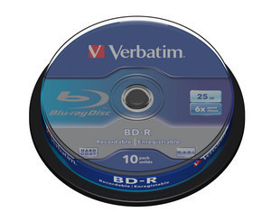 Диск BD-R 25Gb 6x Verbatim CakeBox (Blu-ray) - фото 1 - id-p53544376