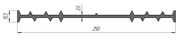 Гидрошпонка ЦР-250, ПВХ, ширина 250мм