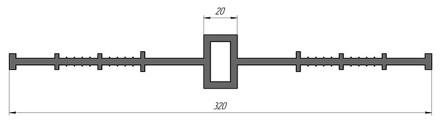 Гидрошпонка ЦД320К20, ПВХ, ширина 320мм, шов 20мм