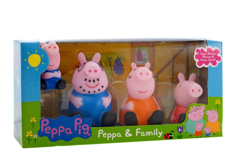 Набор игрушек Свинка Пеппа - Peppa & Family (sitting) 4 фигур - фото 2 - id-p53642887