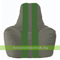 Кресло мешок Спортинг тёмно-серый - зелёный С1.1-361