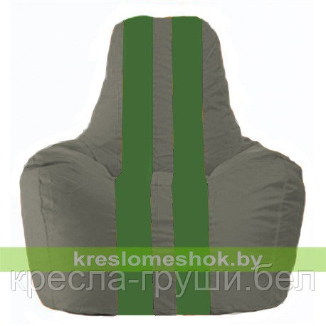 Кресло мешок Спортинг тёмно-серый - зелёный С1.1-361, фото 2
