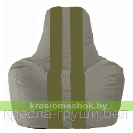 Кресло мешок Спортинг серый - оливковый С1.1-341