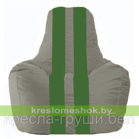 Кресло мешок Спортинг серый - зелёный С1.1-339