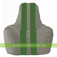 Кресло мешок Спортинг серый - зелёный С1.1-339
