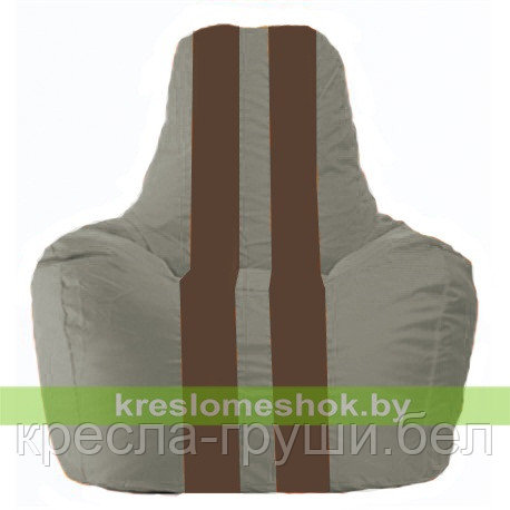 Кресло мешок Спортинг серый - коричневый С1.1-340