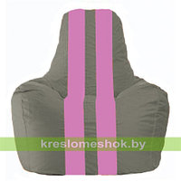 Кресло мешок Спортинг серый - розовый С1.1-333