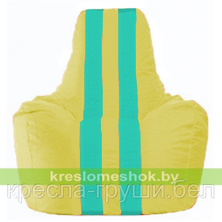 Кресло мешок Спортинг жёлтый - бирюзовый С1.1-264, фото 2