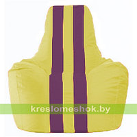 Кресло мешок Спортинг жёлтый - бордовый С1.1-265