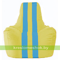 Кресло мешок Спортинг жёлтый - голубой С1.1-263